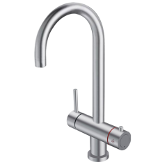 Brushed Steel Hot Water Tap & Filter